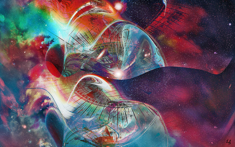 Space Bubble Digital Art by Linda Sannuti