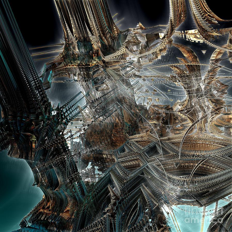 Digital Digital Art - Space Cathedral by Bernard MICHEL Digital Digital Art - Space Cathedral by Bernard MICHEL