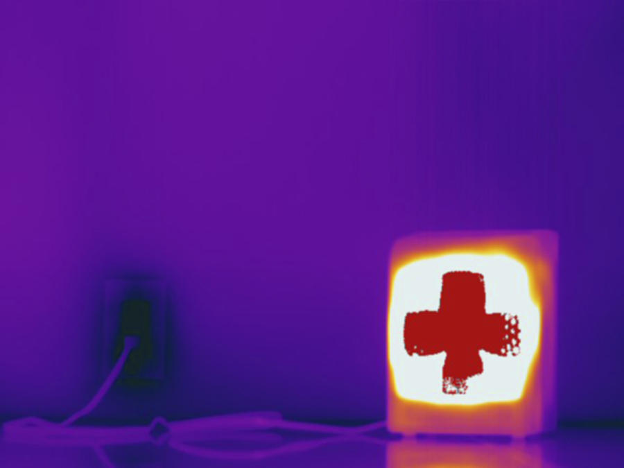 Space Heater In Use, Thermogram Photograph by Science Stock Photography