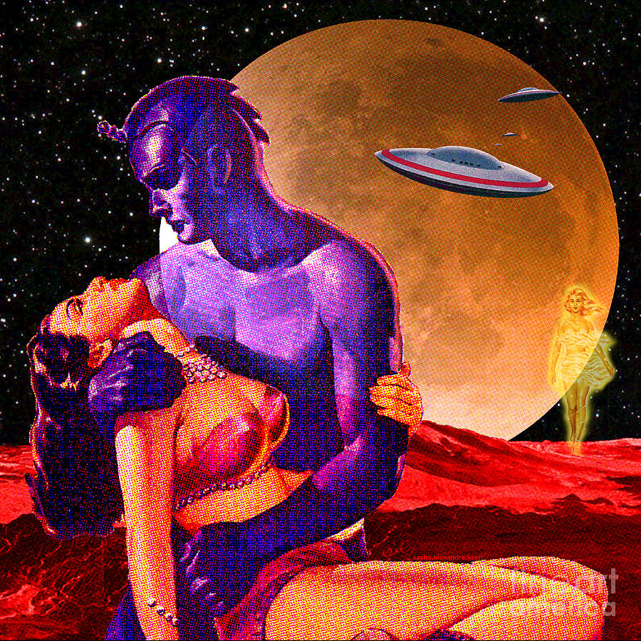 Sexy Digital Art - Space Love by Sasha Keen Sexy Digital Art - Space Love by Sasha Keen