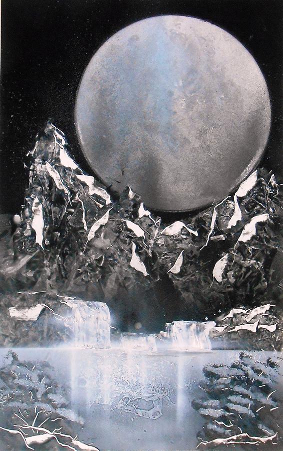 Space Painting - Space Moon by Aaron Beeston