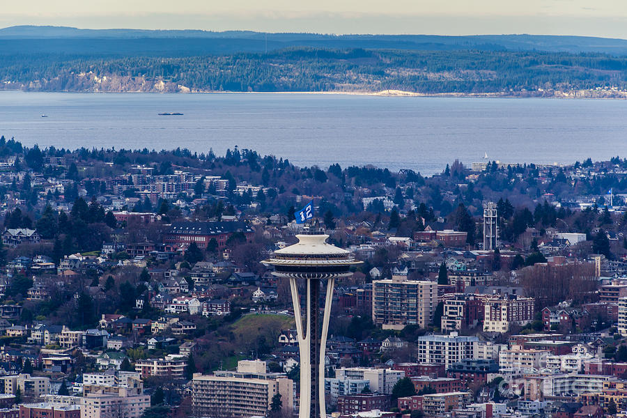 Space Needle 12th Man Seahawks Photograph by Mike Reid