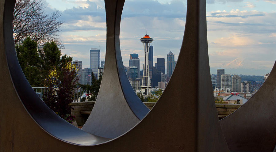 Space Needle Framed Photograph by Shari Sommerfeld