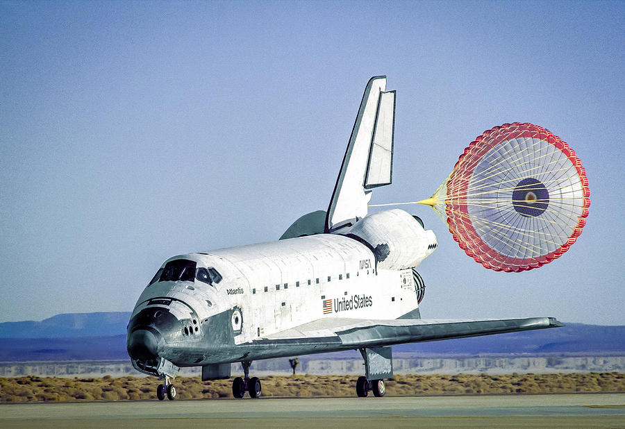 Space Shuttle Atlantis Landing Photograph by Chad Rowe - Pixels