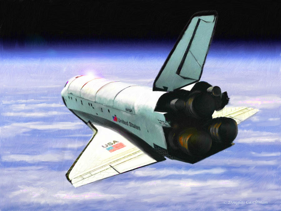 Space Shuttle Discovery Digital Art by Douglas Castleman