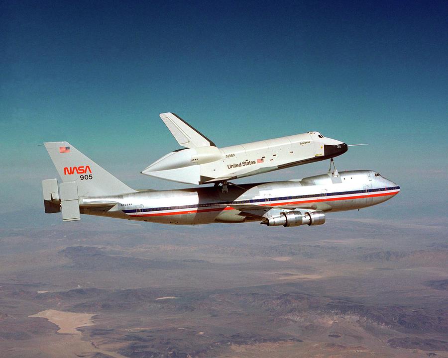 Space shuttle enterprise piggyback flight photograph by nasa pixels