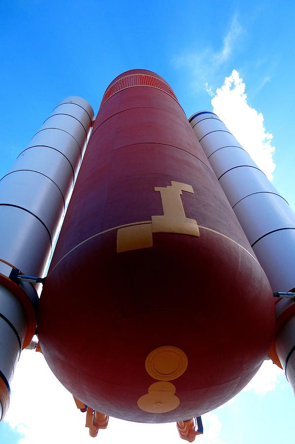 Space Shuttle Fuel Tank And Boosters Photograph