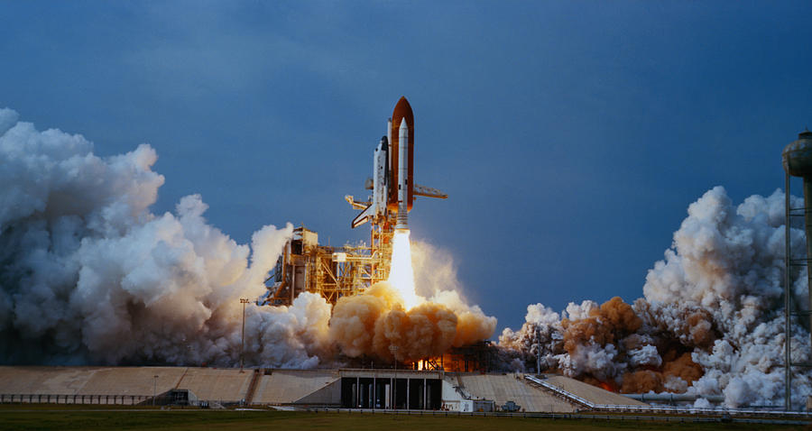 Space shuttle lift off Photograph by Image Ideas