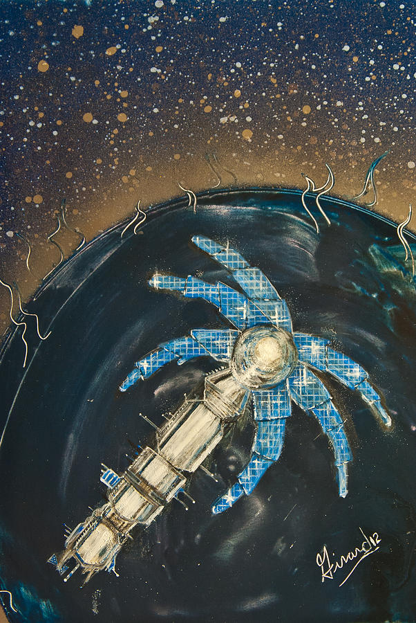 Space Painting - Space Station Florida by Jason Girard
