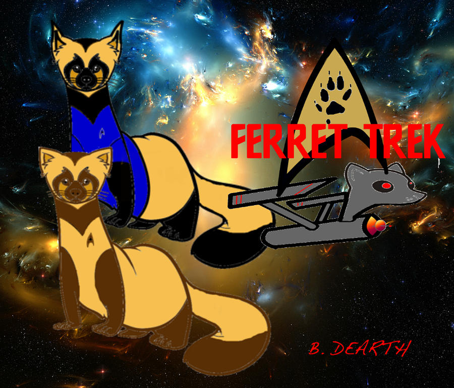 Star Trek Digital Art - Space the ferret frontier  by Brian Dearth