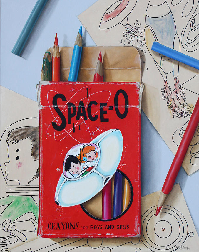 Colored Pencil Painting - Space_O by K Henderson by K Henderson