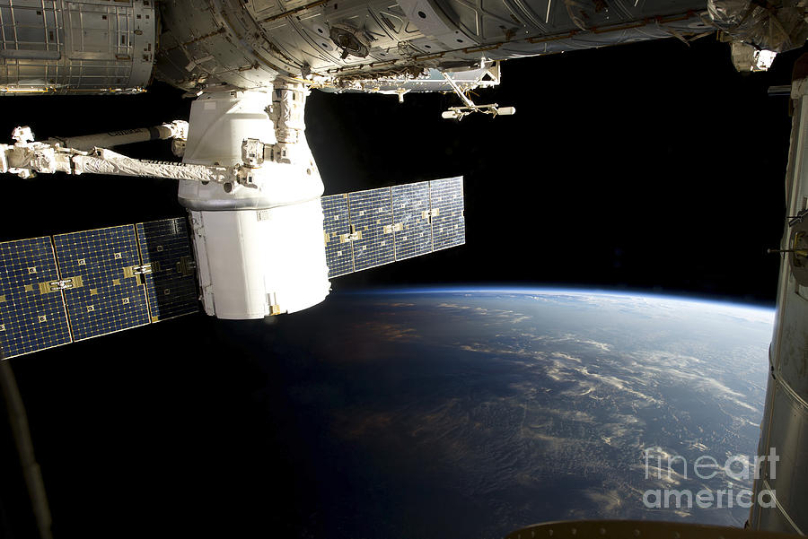 Spacex Dragon During Its Docking Photograph