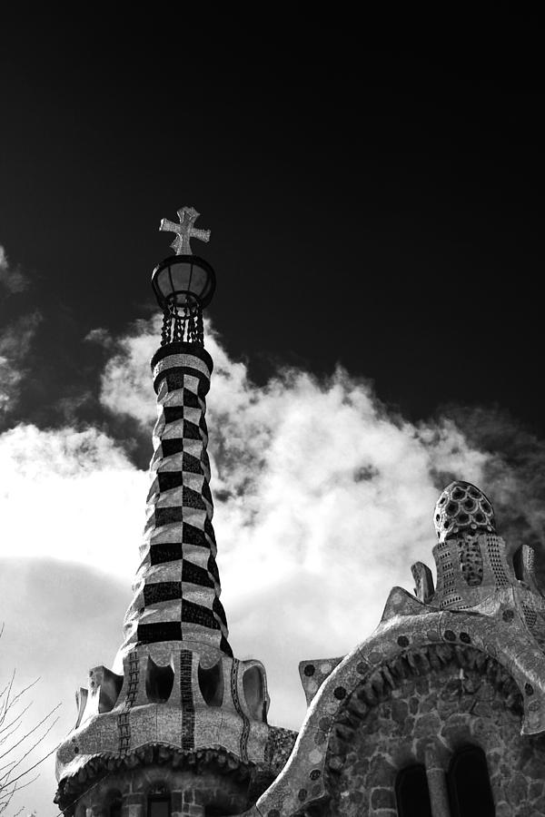 Gaudi Architecture Black and White Photograph by Mark J Dunn