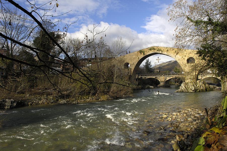 Spain. Cangas De Onís. Medieval Bridge Photograph by Everett | Fine Art ...