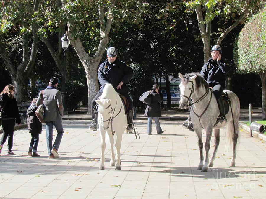 Horse Photograph - Spain Park Police by Ted Pollard