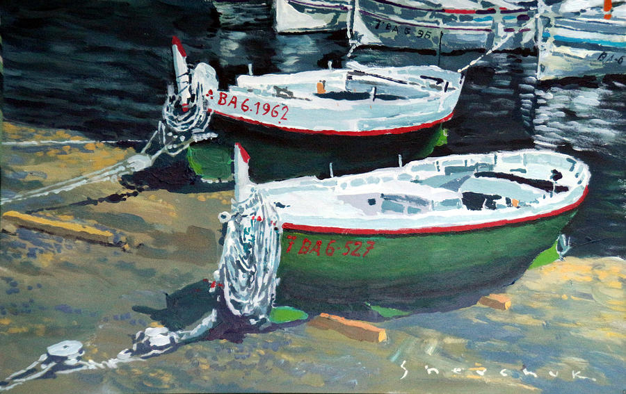 Summer Painting - Spain Series 11 Cadaques Port Lligat by Yuriy Shevchuk
