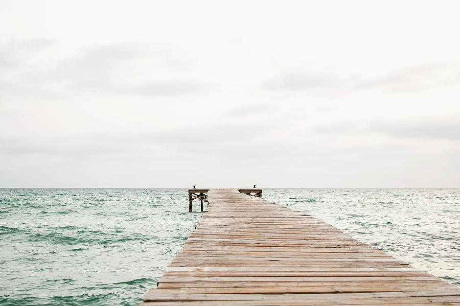 Spain, View Of Jetty At The Sea Photograph by Westend61