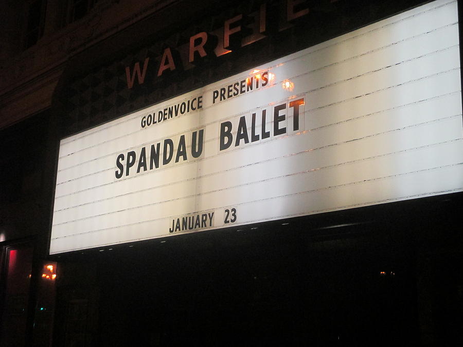 Sign Photograph - Spandau Ballet - Warfield Marquis Sign by David Lovins