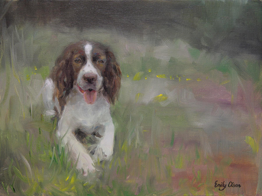Dog Painting - Spaniel At Rest by Emily Olson