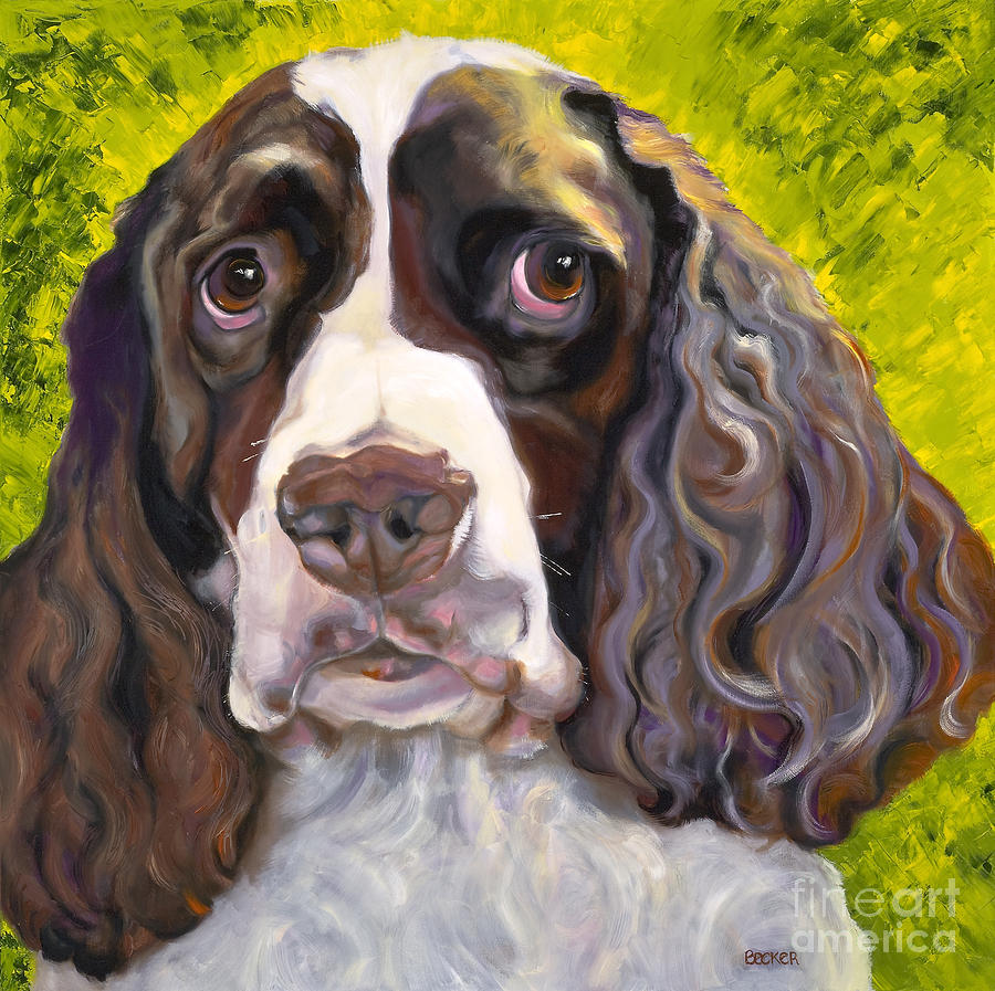 Dog Painting - Spaniel The Eyes Have It by Susan A Becker