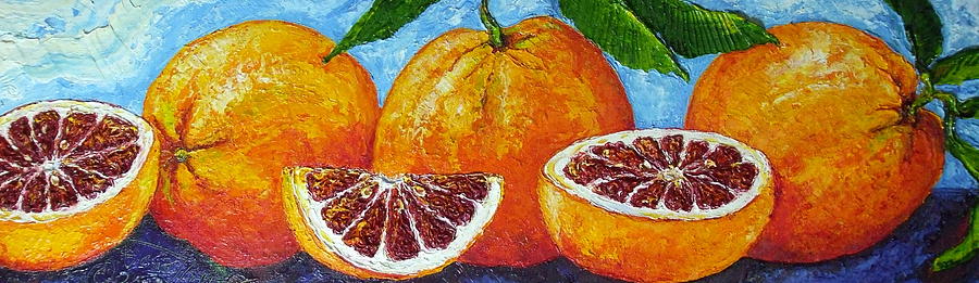 Spanish Blood Oranges Painting by Paris Wyatt Llanso