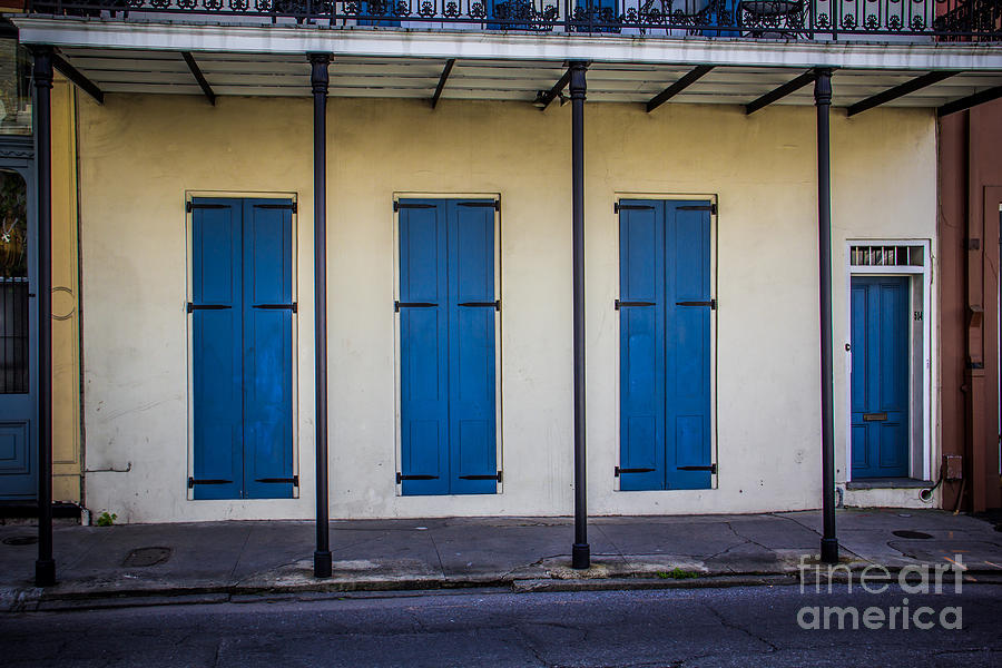 Spanish Blue Doors Photograph by Perry Webster