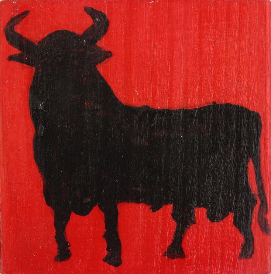 Spanish Bull Painting by Roger Cummiskey