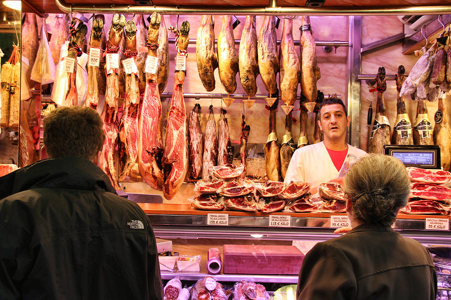 Spanish Butcher Shop Photograph by Nancy Ingersoll