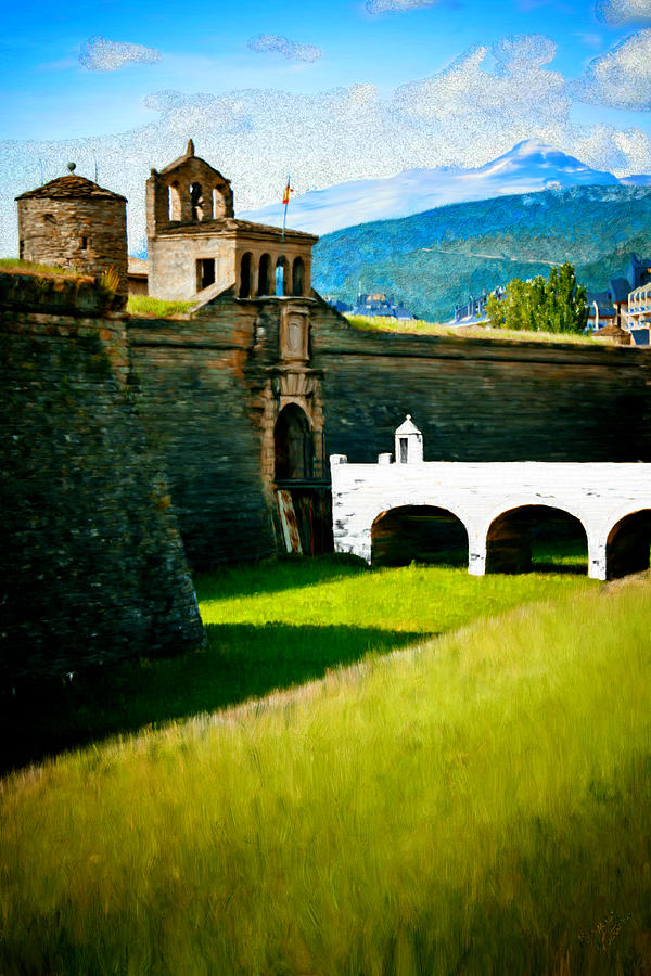 Spanish Castle Painting by Bruce Nutting