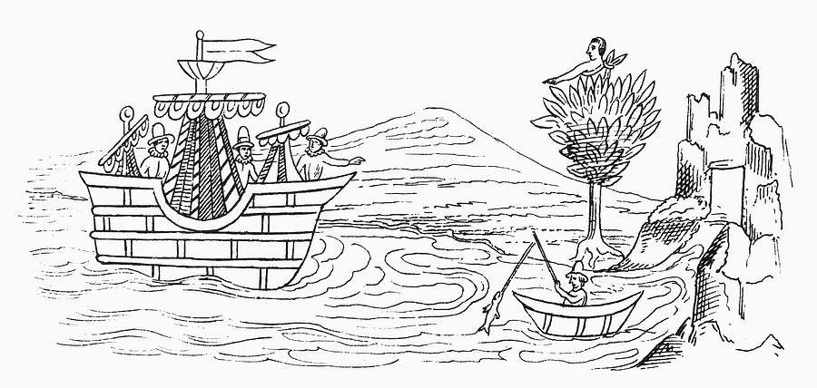 Spanish Conquest, C1519 Drawing by Granger