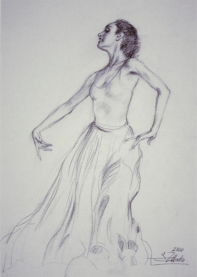 Spanish dancing Drawing by Serguei Zlenko