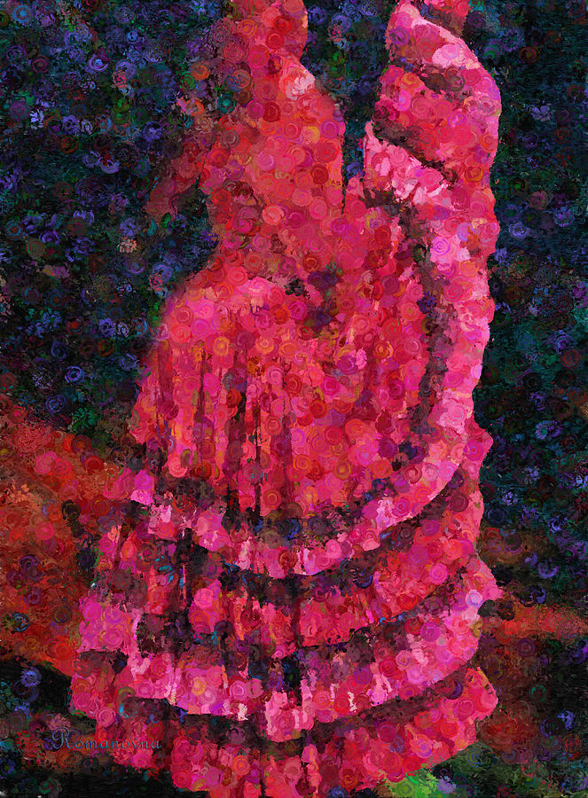 Music Painting - Spanish Dress  by Georgiana Romanovna
