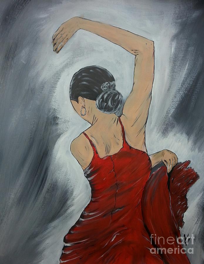 Flamenco Painting - Spanish Flamenco by Collin A Clarke