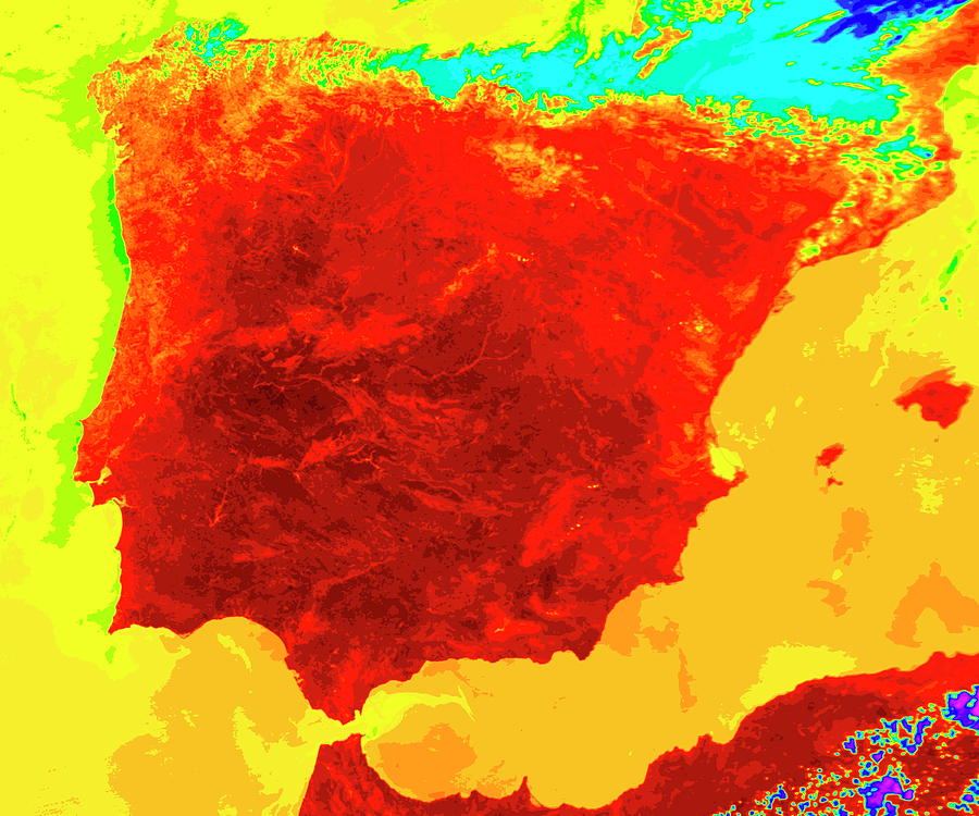 Spanish Heatwave Photograph by Nasa/science Photo Library