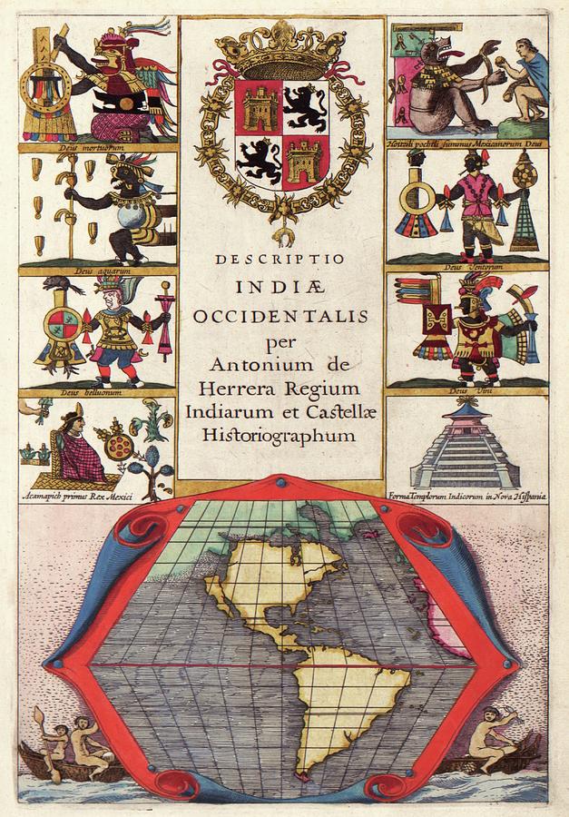 Spanish New World Atlas Title Page Photograph by Library Of Congress, Geography And Map Division