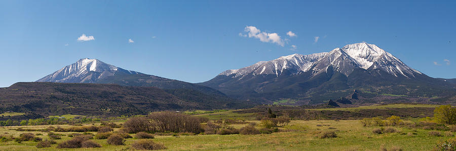 Spanish Peaks from La Veta Photograph by Aaron Spong