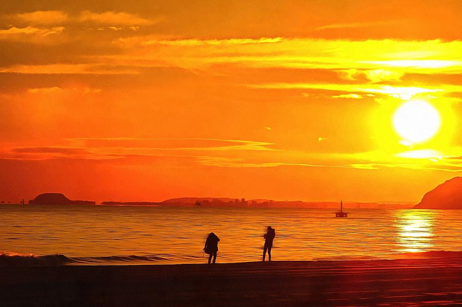 Spanish seashore sunset Photograph by Mick Flynn