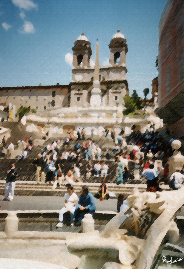Planet Photograph - Spanish Steps by Piero Lucia