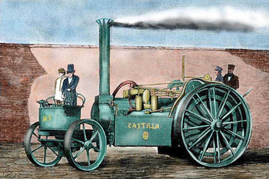 19th Century Photograph - Spanish Traction Engine castilla by Prisma Archivo