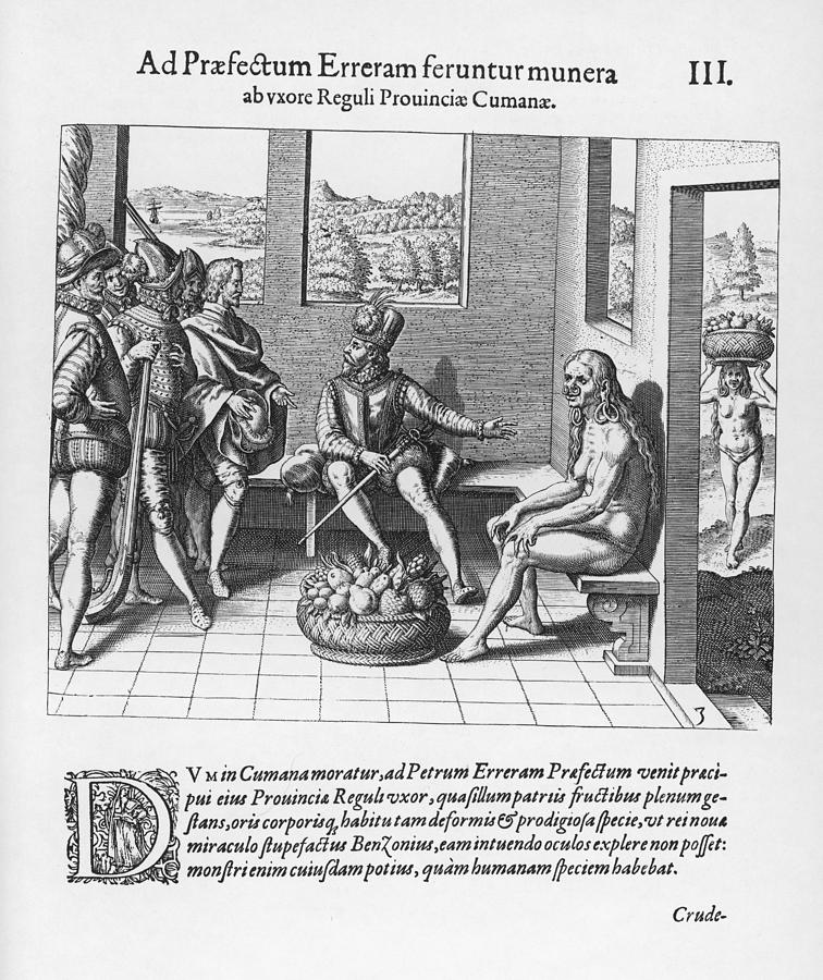 Spanish Traveller Girolamo Benzoni Drawing by Mary Evans Picture