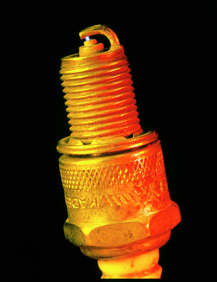 Spark Plug Firing Photograph by Adam Hart-davis/science Photo Library