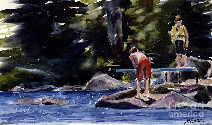 Sparkle Lake Painting by Molly Poole