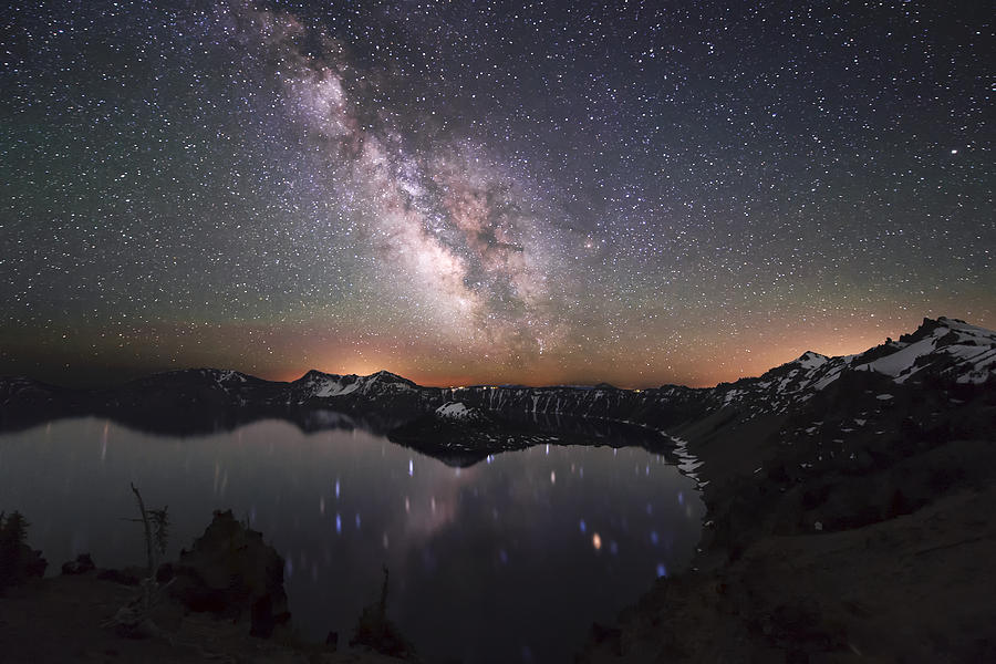 Sparkling Night in Crater Lake Photograph by Yoshiki Nakamura