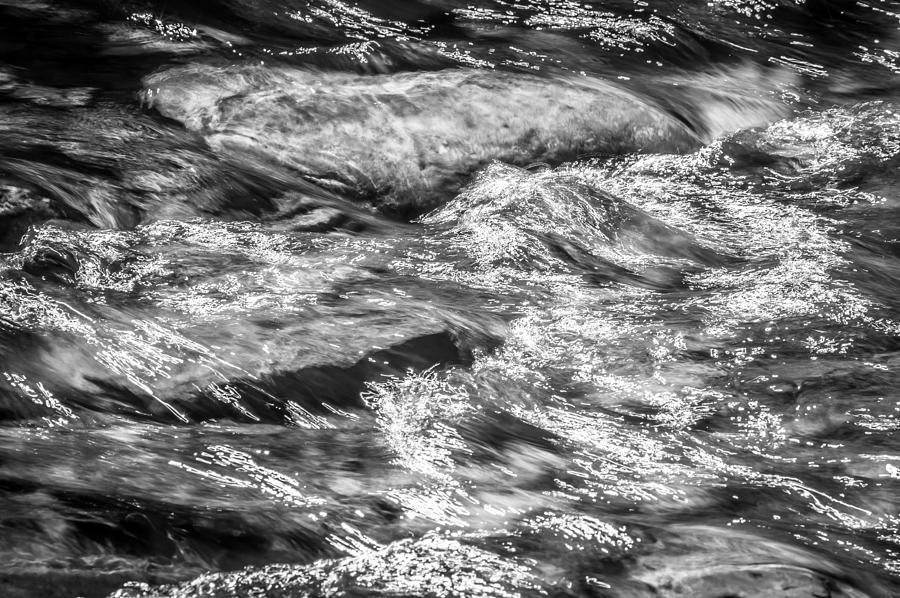 Sparkling Waters Glacier National Park  BW Photograph by Rich Franco