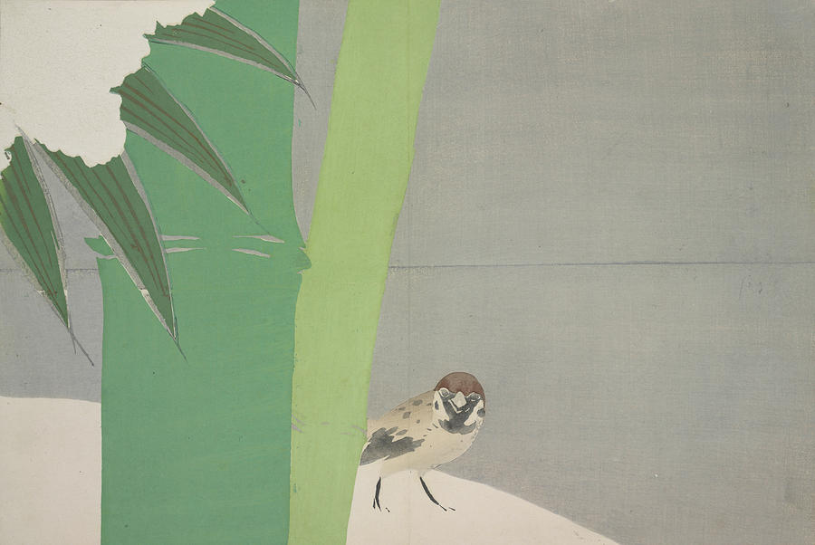Dynamic Drawing - Sparrow And Bamboo., Kamisaka, Sekka, Artist by Artokoloro Dynamic Drawing - Sparrow And Bamboo., Kamisaka, Sekka, Artist by Artokoloro