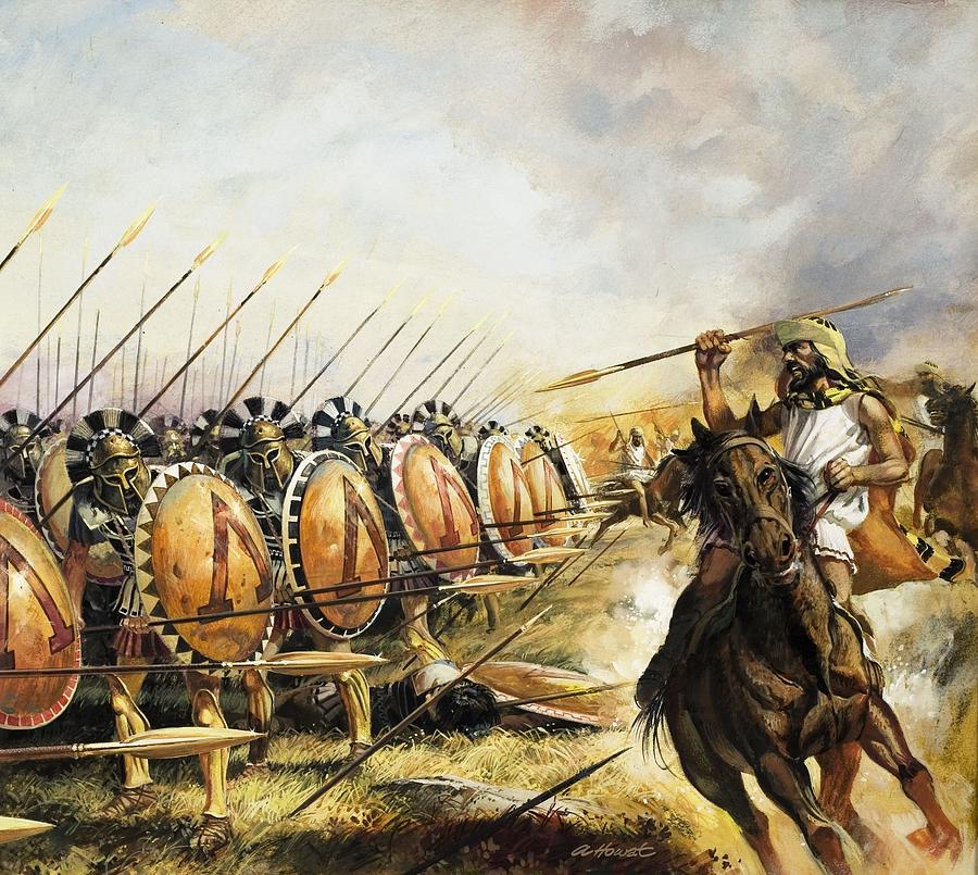 Spartan Army Drawing by Andrew Howat Fine Art America