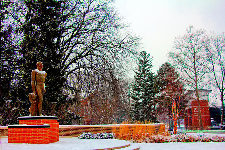 Sparty in winter  Photograph by John McGraw