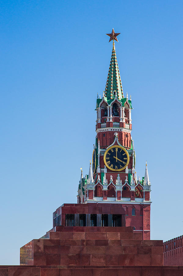 Spasskaya Tower Of Moscow Kremlin - Featured 3 Photograph By Alexander ...