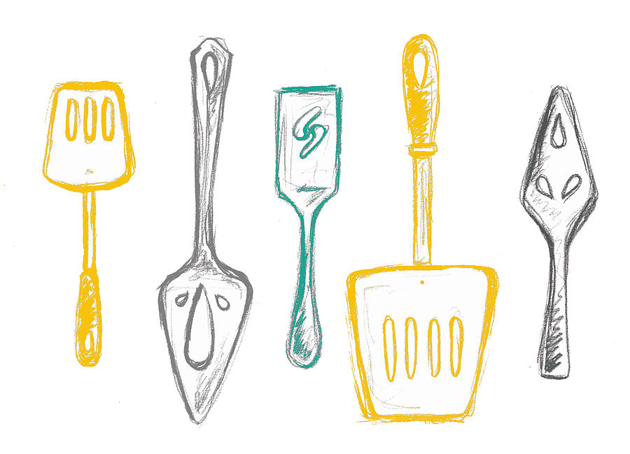 Spatulas Mixed Media by Stephanie Thompson Fine Art America