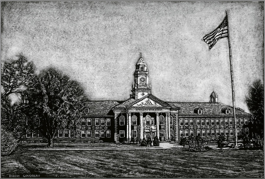Rochester Painting - Spaulding High School - Rochester NH by Robert Goudreau Rochester Painting - Spaulding High School - Rochester NH by Robert Goudreau